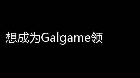 想成为Galgame领域大神